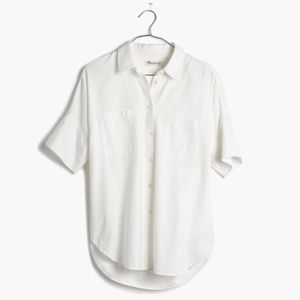 Madewell White Cotton Courier Shirt